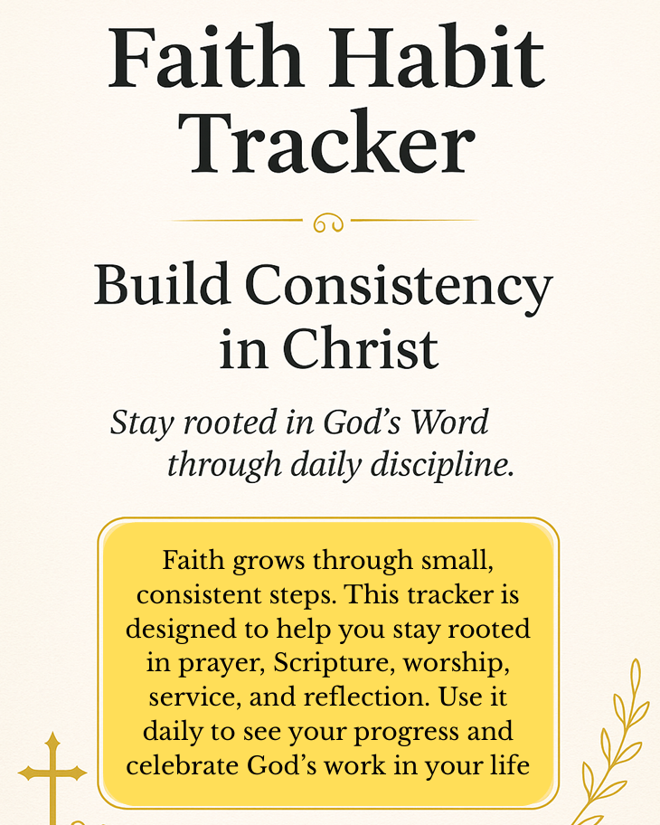 Faith Habit Tracker – Build Consistency in Christ