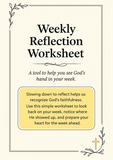 Weekly Reflection Worksheet – See God’s Hand in Your Week