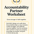 Accountability Partner Worksheet – Grow Stronger in Faith Together