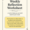 Weekly Reflection Worksheet – See God’s Hand in Your Week